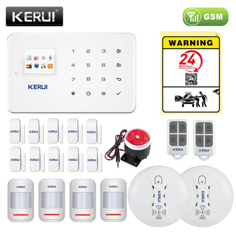 Беспроводная охранная сигнализация KERUI G18, GSM для домашних систем безопасности, с приложением
Беспроводная охранная сигнализация KERUI G18, GSM для домашних систем безопасности, с приложением
