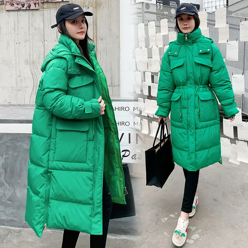 Women's Winter Jacket Students Solid Hooded Parkas Drawstring Slim Fashion Warm Long Coat Female Snow Wear Cotton Padded Outwear
Women's Winter Jacket Students Solid Hooded Parkas Drawstring Slim Fashion Warm Long Coat Female Snow Wear Cotton Padded Outwear