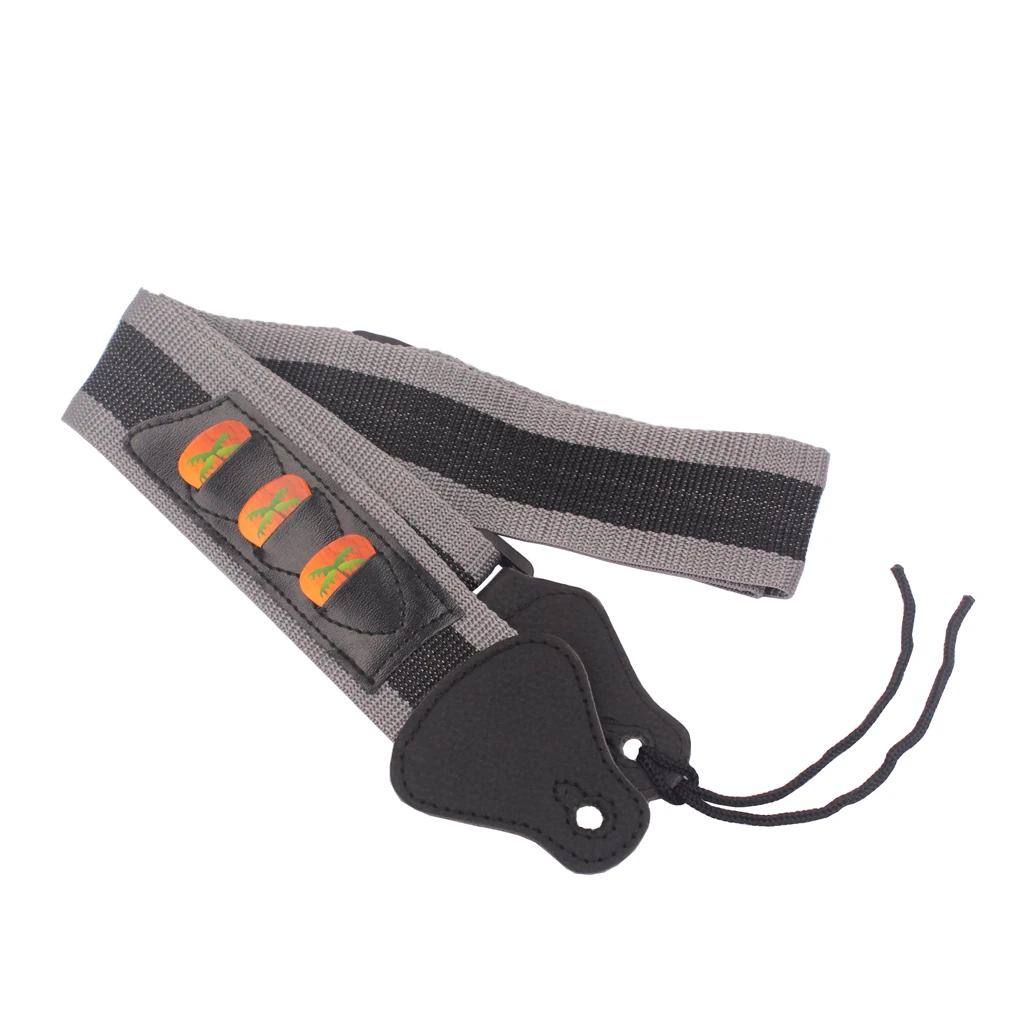 Ремень для электрической акустической бас-гитары с 3 держателями медиаторов кожаные наконечники Многофункциональный черный полезный нейл... 
Ремень для электрической акустической бас-гитары с 3 держателями медиаторов кожаные наконечники Многофункциональный черный полезный нейл...