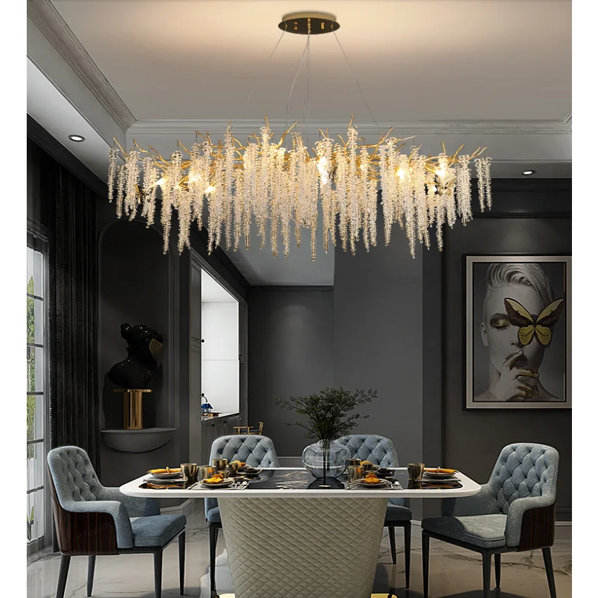 Led Pendant Lamp New Chandelier strip art creative branch living room American dining lamp crystal decorative lighting
Led Pendant Lamp New Chandelier strip art creative branch living room American dining lamp crystal decorative lighting