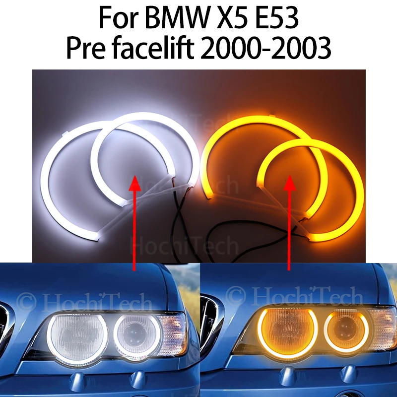 Хлопковый светодиодный светильник Angel Eye Switchback, двойной белый Янтарный Для BMW X5 E53 Pre Facelift 2000 2001 2002 2003
Хлопковый светодиодный светильник Angel Eye Switchback, двойной белый Янтарный Для BMW X5 E53 Pre Facelift 2000 2001 2002 2003