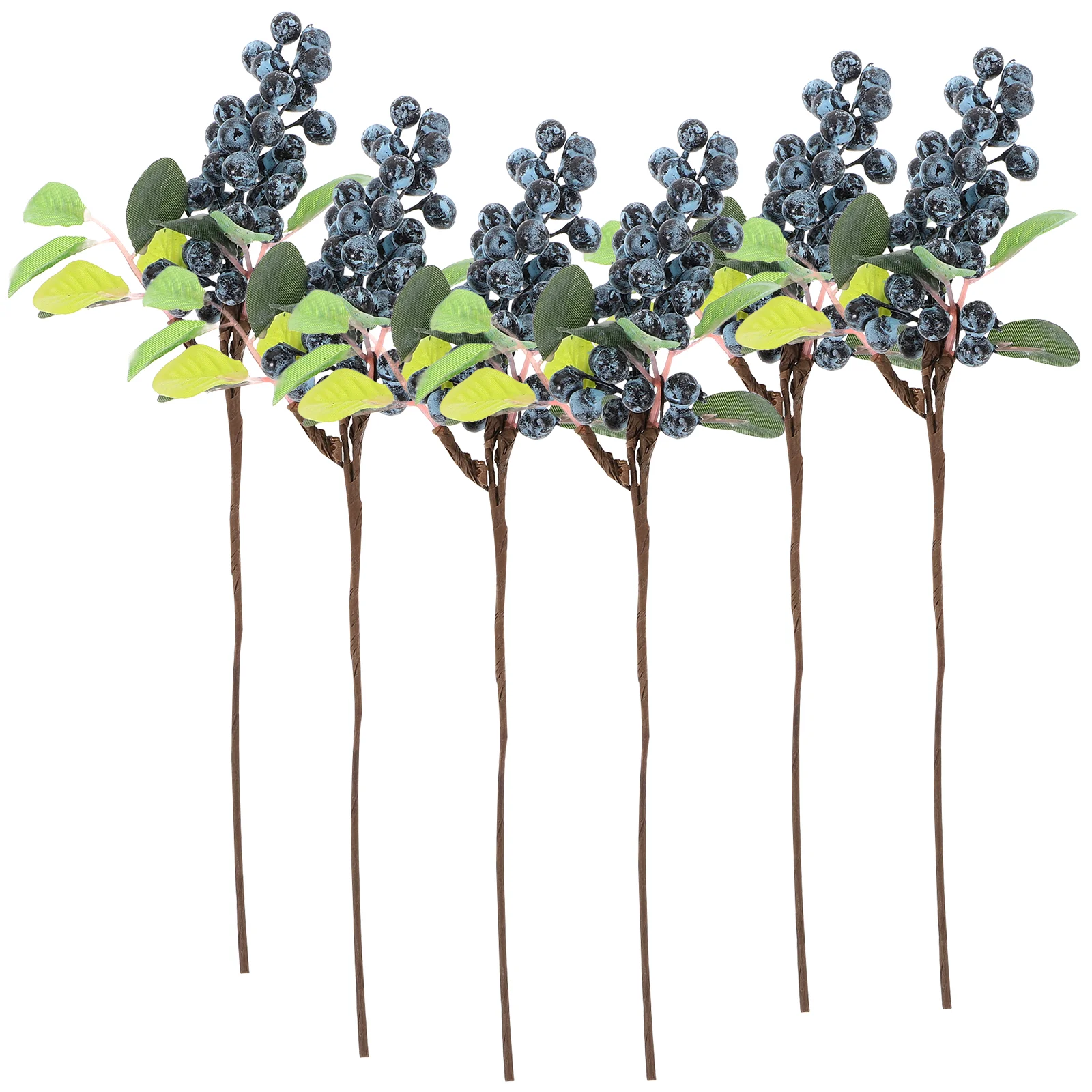 

Berry Berries Artificial Stems Fake Christmas Picks Branches Blueberry Flower Holly Faux Red Decor Blueberries Pick Fruit Stem