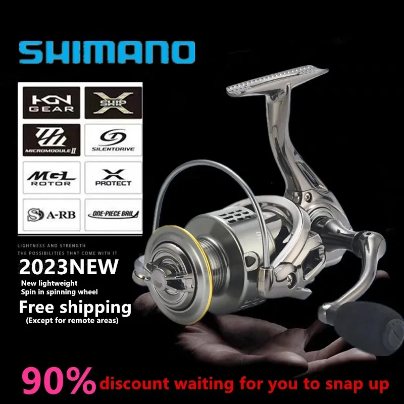 

Shimano All Metal Fishing Reel 15Kg Max Drag Power Spinning Wheel Fishing Coil Shallow Spool Suitable for All Waters