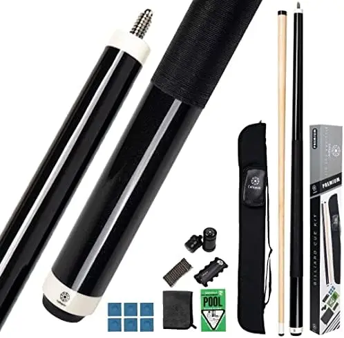 Cue Stick,2-Pieces 58" Billiard Pool Table Accessories Set,19-20 oz Pool Cue Kit
Cue Stick,2-Pieces 58" Billiard Pool Table Accessories Set,19-20 oz Pool Cue Kit