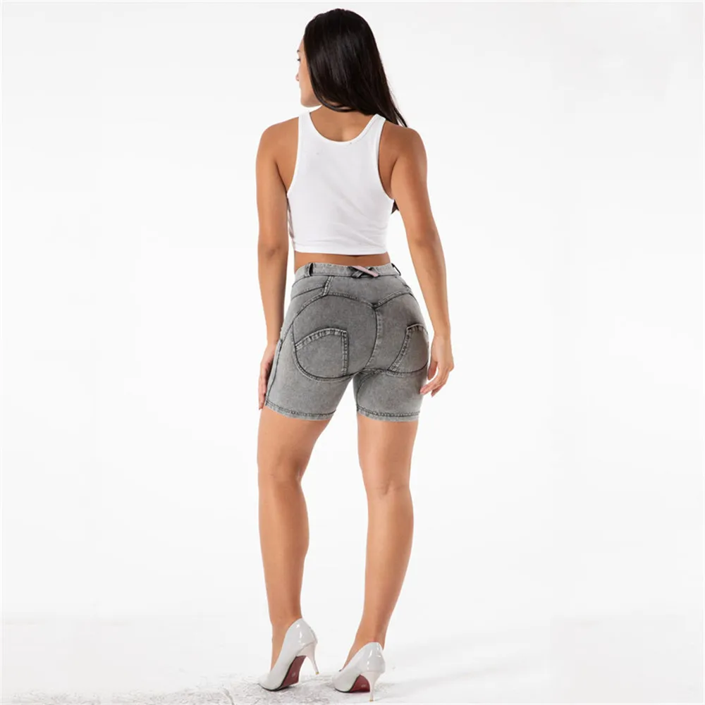 Women's Denim Shorts New Fashion Summer Lady Clothing Middle Waist Grey Short Jeans Casual Push Up Shorts With The Fake Pockets
Women's Denim Shorts New Fashion Summer Lady Clothing Middle Waist Grey Short Jeans Casual Push Up Shorts With The Fake Pockets