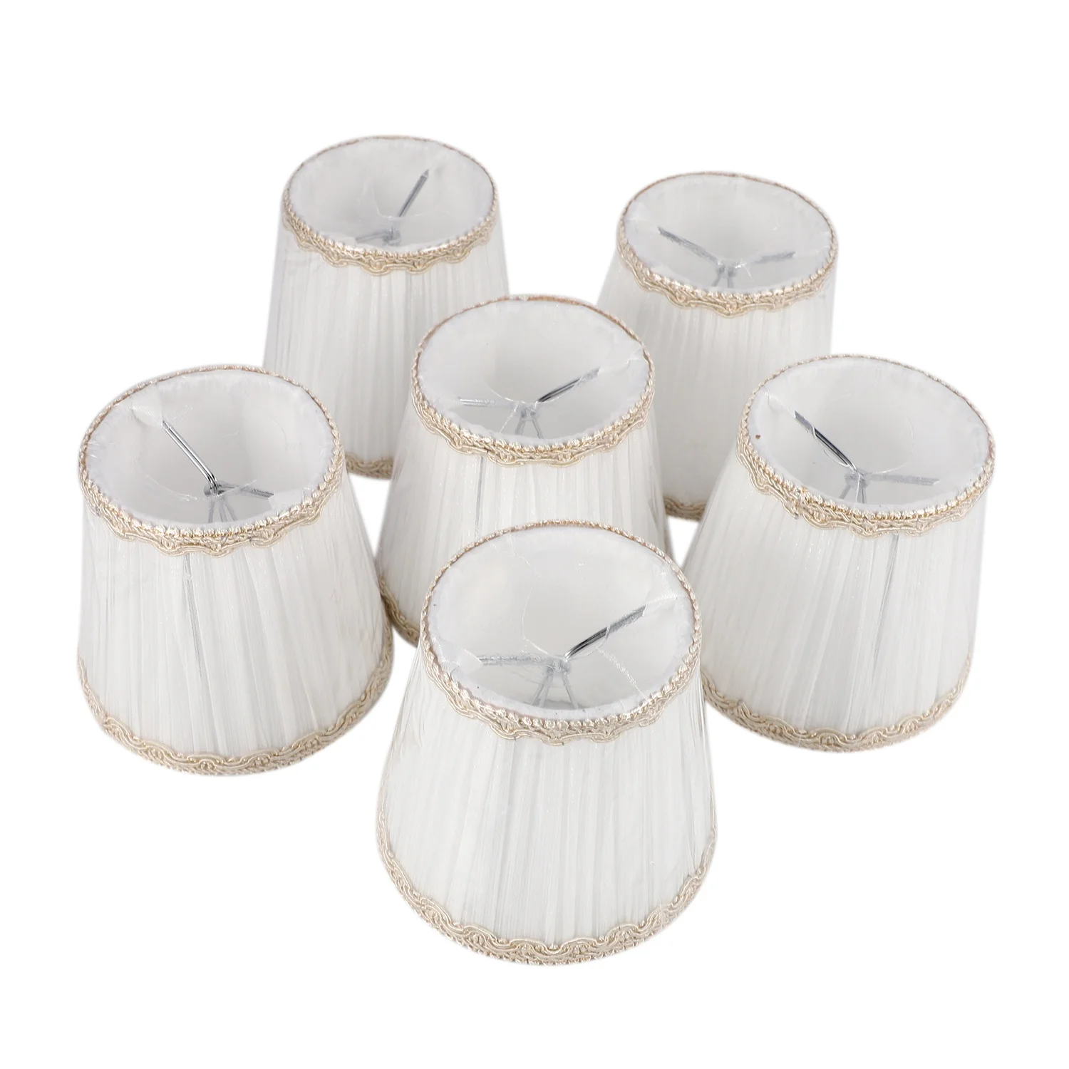 Chandelier Shades,ONLY for Candle Bulbs,Clip-On Fitter Lamp Shades,Set of 6, White
Chandelier Shades,ONLY for Candle Bulbs,Clip-On Fitter Lamp Shades,Set of 6, White