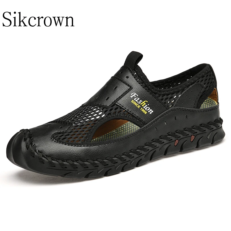 Black 46 Men Shoes Summer High Quality Fashion Mesh Men Soft Sandals Outdoor Non-slip Beach Sandals Handmade Genuine Leather
Black 46 Men Shoes Summer High Quality Fashion Mesh Men Soft Sandals Outdoor Non-slip Beach Sandals Handmade Genuine Leather