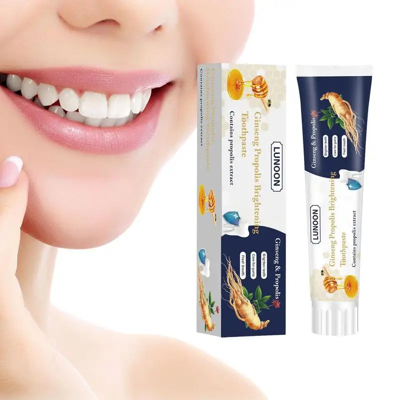 Teeth White Toothpaste Ginseng Propolis Toothpaste Whitenings For Sensitive Teeth 100g Deeply Cleaning Oral Care Loose Teeth
Teeth White Toothpaste Ginseng Propolis Toothpaste Whitenings For Sensitive Teeth 100g Deeply Cleaning Oral Care Loose Teeth