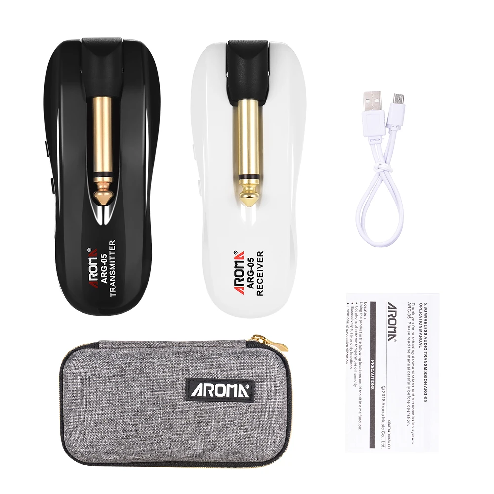 Aroma ARG-05 5.8Ghz Audio Wireless System Receiver Transmitter Wireless Audio Transmitter Receiver System Electric Guitar Parts
Aroma ARG-05 5.8Ghz Audio Wireless System Receiver Transmitter Wireless Audio Transmitter Receiver System Electric Guitar Parts