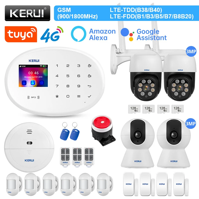 KERUI W204 Tuya умная сигнализация комплект 4G WIFI GSM сигнализация Беспроводная система безопасности 3MP ip-камера автоциферблат сирена датчик движения
KERUI W204 Tuya умная сигнализация комплект 4G WIFI GSM сигнализация Беспроводная система безопасности 3MP ip-камера автоциферблат сирена датчик движения