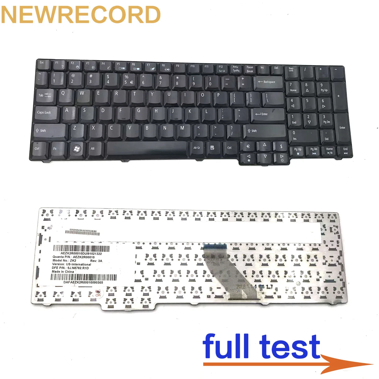 FOR ACER Aspire 6530 6530G 6930 8920 8920G 8930G 8930 9920G 9920 9JN8782E1D AEZK2R00010 tastiera del computer portatile US
FOR ACER Aspire 6530 6530G 6930 8920 8920G 8930G 8930 9920G 9920 9JN8782E1D AEZK2R00010 tastiera del computer portatile US