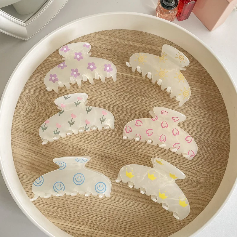 Fashionable Cartoon Summer New Fresh Print Hair Clip Acrylic Girl Shark Clip Grab Clip Sweet and Cute Girl Hair Accessory
Fashionable Cartoon Summer New Fresh Print Hair Clip Acrylic Girl Shark Clip Grab Clip Sweet and Cute Girl Hair Accessory