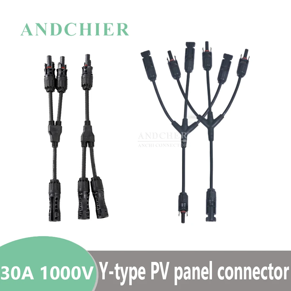 MC-4 Solar Photovoltaic Panel Connector Y-type Three-way Four-way Photovoltaic Module Parallel Connector 1 to 2/3 Adapter
MC-4 Solar Photovoltaic Panel Connector Y-type Three-way Four-way Photovoltaic Module Parallel Connector 1 to 2/3 Adapter