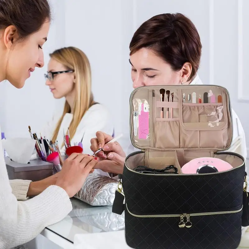 Nail Polish Organizer bag Large 2 Tier 40 Nail Polish Bottles 0.5-0.3 Fl Oz Storage Bag For Perfume Oil Essential Travel case
Nail Polish Organizer bag Large 2 Tier 40 Nail Polish Bottles 0.5-0.3 Fl Oz Storage Bag For Perfume Oil Essential Travel case
