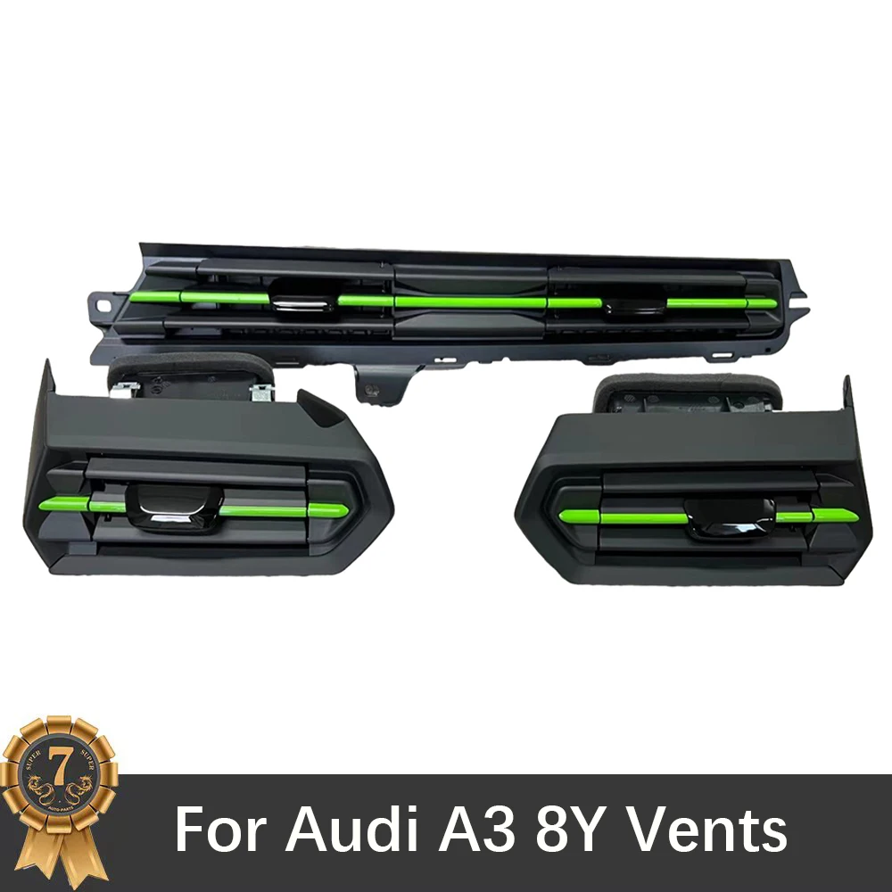 Вентиляционные отверстия для кондиционирования воздуха в зеленом стиле для Audi A3 8Y
Вентиляционные отверстия для кондиционирования воздуха в зеленом стиле для Audi A3 8Y