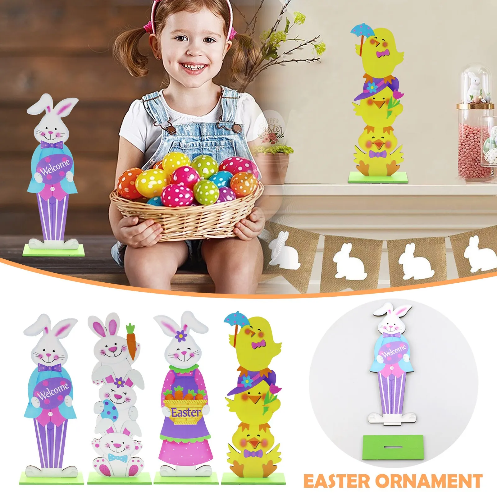 Декоративное деревянное пасхальное украшение в виде цыпленка
Декоративное деревянное пасхальное украшение в виде цыпленка