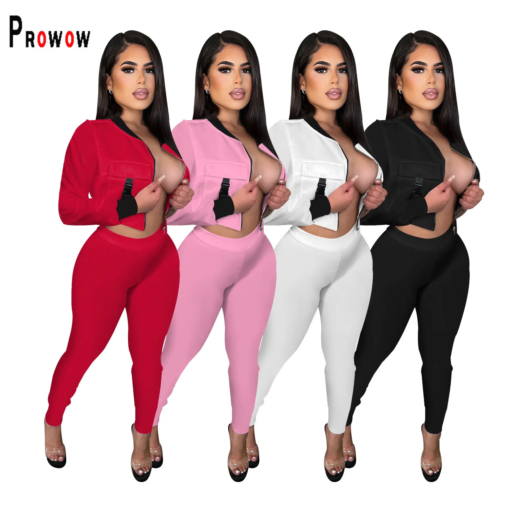 Prowow Two Piece Suits Cropped Zipper Coat Pencil Pant Fall Winter Women Clothing Set Fall Winter Solid Color Office Lady Outfit
Prowow Two Piece Suits Cropped Zipper Coat Pencil Pant Fall Winter Women Clothing Set Fall Winter Solid Color Office Lady Outfit