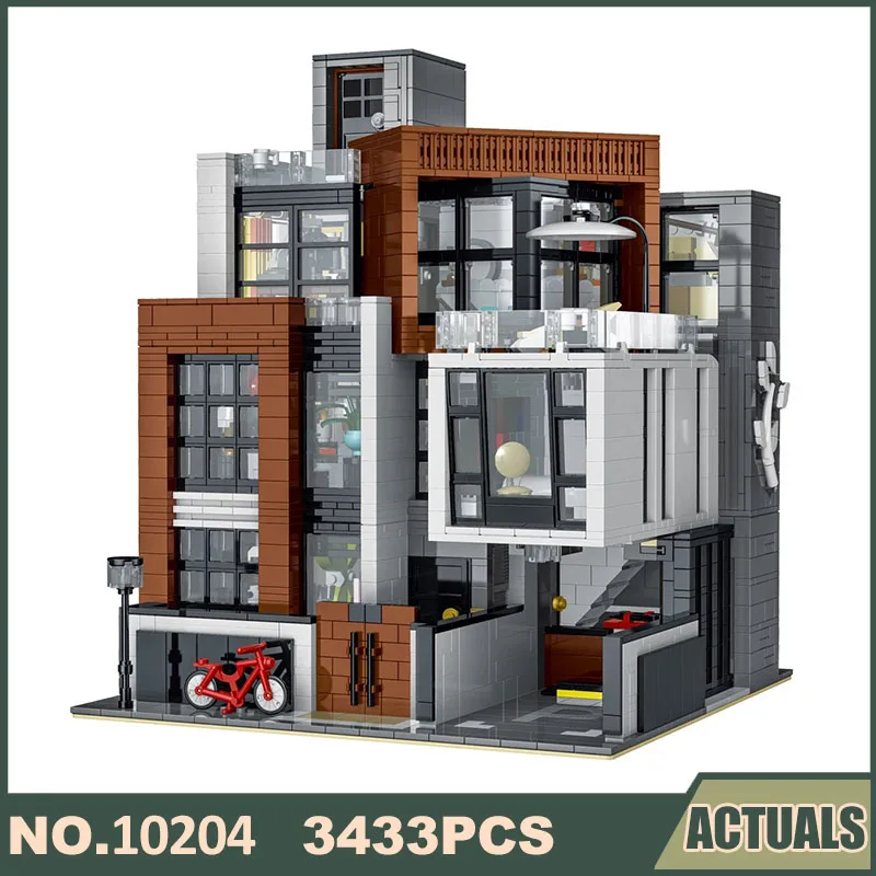3433pcs 10204 Moc Cube Brown Modern Villa Street View Brick Modular House Building Model Blocks Toys Gifts MOC-87366
3433pcs 10204 Moc Cube Brown Modern Villa Street View Brick Modular House Building Model Blocks Toys Gifts MOC-87366