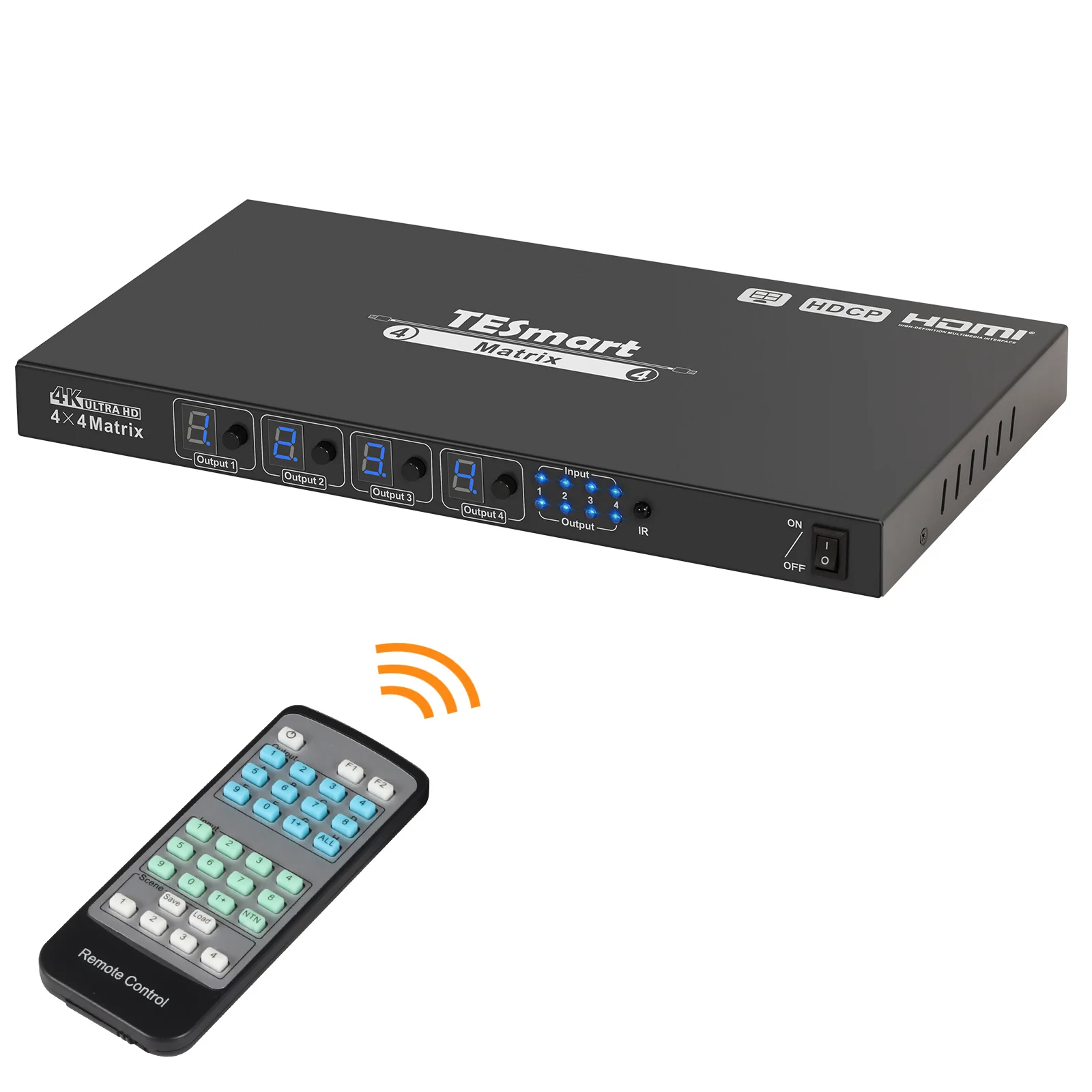 TESmart HDMI Matrix 4X4 Video Switcher 4 in 4 out HDMI Matrix Support 4k x 2k 3D full HD 1080P
TESmart HDMI Matrix 4X4 Video Switcher 4 in 4 out HDMI Matrix Support 4k x 2k 3D full HD 1080P