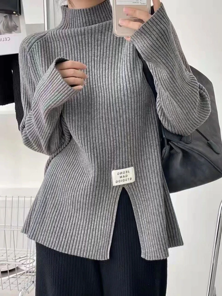 Women's Turtleneck Loose Thickening Versatile Women's Knit Pullovers Simplicity Commuting Split Fashion Women Sweaters 2023
Women's Turtleneck Loose Thickening Versatile Women's Knit Pullovers Simplicity Commuting Split Fashion Women Sweaters 2023