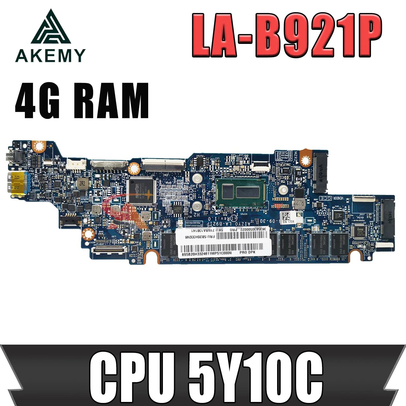 AIZY0 LA-B921P REV:1.0 Laptop motherboard For Lenovo Yoga 3-1170 Yoga 3 11 mainboard With 4G-RAM 5Y10C CPU 100% fully Tested
AIZY0 LA-B921P REV:1.0 Laptop motherboard For Lenovo Yoga 3-1170 Yoga 3 11 mainboard With 4G-RAM 5Y10C CPU 100% fully Tested