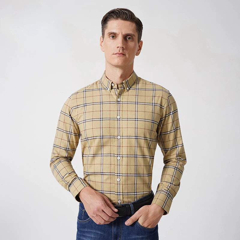 Spring Autumn Shirt Men Cotton Plaid Flannel Business Casual Slim Shirts High Quality Fashion Brand Long-Sleeved Shirts Male 4XL
Spring Autumn Shirt Men Cotton Plaid Flannel Business Casual Slim Shirts High Quality Fashion Brand Long-Sleeved Shirts Male 4XL