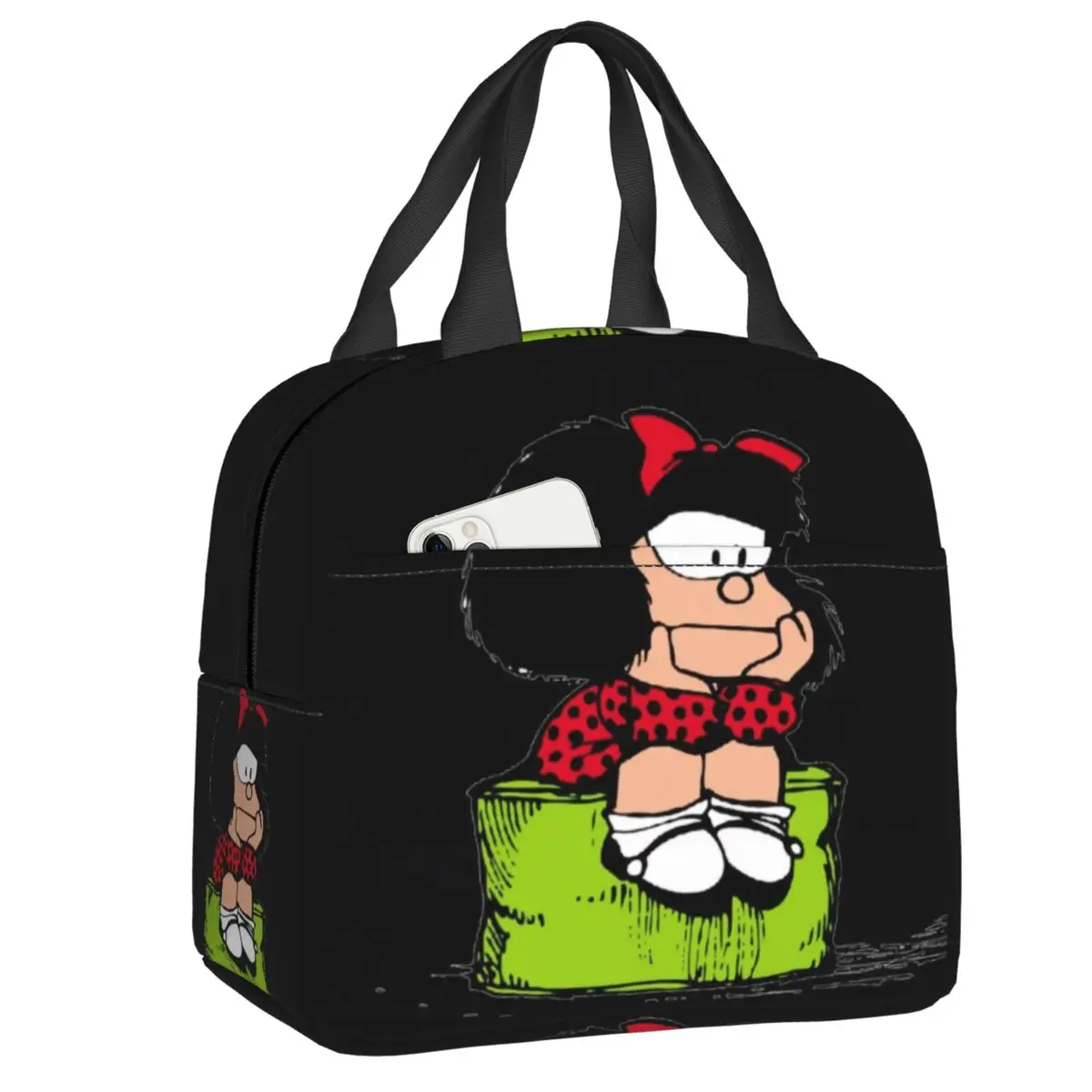 Mafalda Thinking Lunch Box Women Multifunction Quino Comic Cartoon Cooler Thermal Food Insulated Lunch Bag Kids School Children
Mafalda Thinking Lunch Box Women Multifunction Quino Comic Cartoon Cooler Thermal Food Insulated Lunch Bag Kids School Children