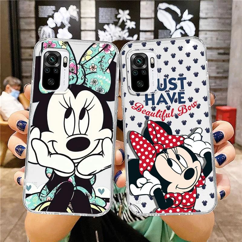 

Transparent Cover Couple Minnie Mouse Cool Phone Case For Xiaomi Redmi K50 K40 Gaming 10 10C 9AT 9A 9C 9T 8 7A 6A 5 5 Armour