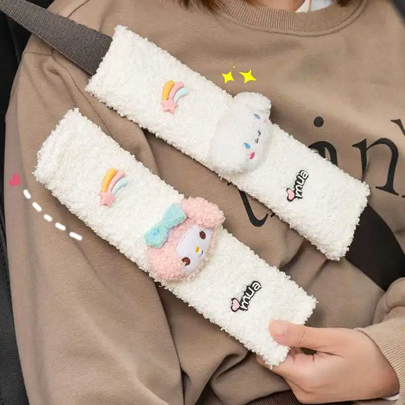 Kawaii Sanrio My melody Cinnamoroll плюшевый автомобильный аксессуар, ремень безопасности, наплечный чехол, ремень безопасности, подарки, игрушки для детей
Kawaii Sanrio My melody Cinnamoroll плюшевый автомобильный аксессуар, ремень безопасности, наплечный чехол, ремень безопасности, подарки, игрушки для детей