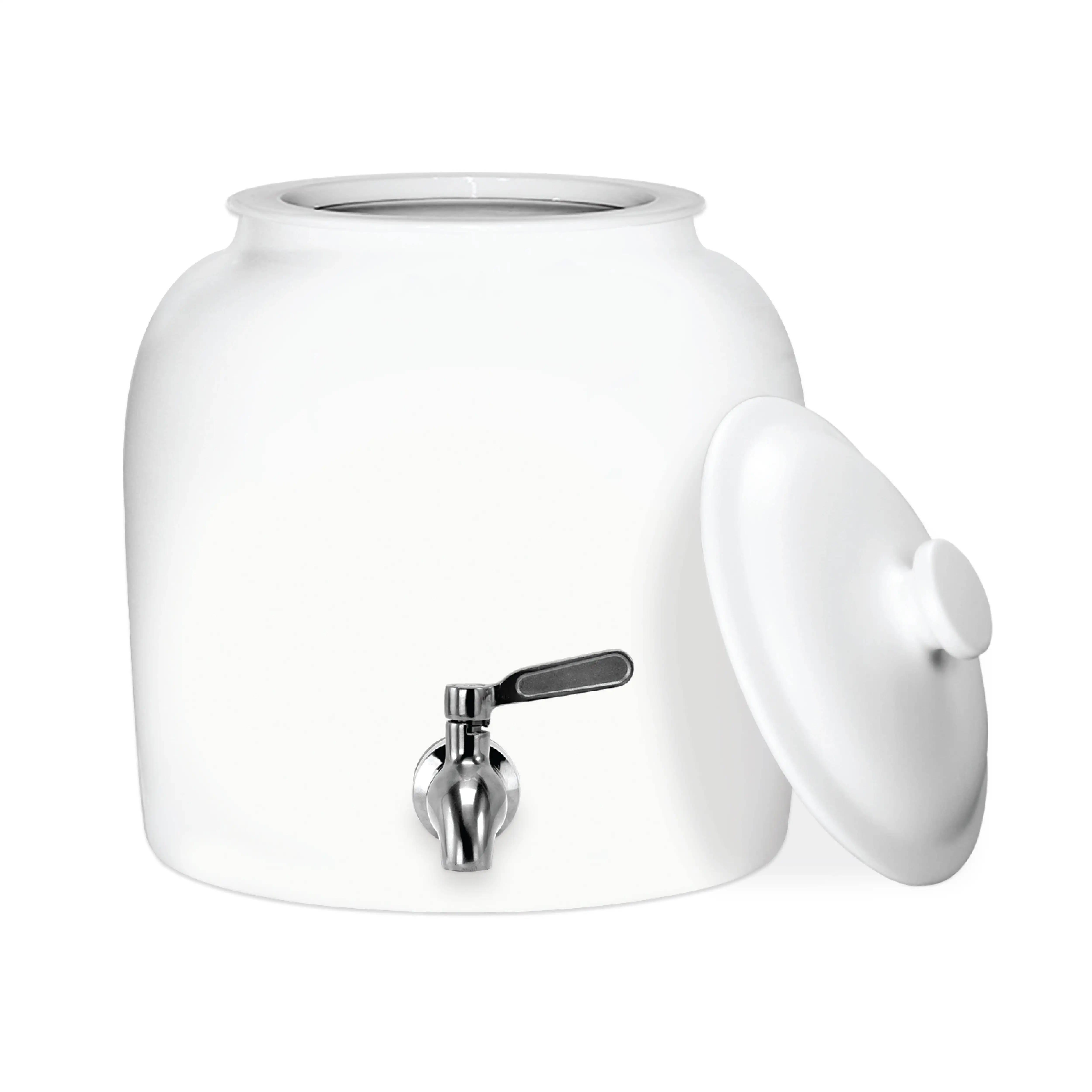NEW Geo Sports Porcelain Ceramic B.P.A. & Lead Free 3-5 Gallon Jug Capacity Crock Water Dispenser Stainless Steel Faucet with In
NEW Geo Sports Porcelain Ceramic B.P.A. & Lead Free 3-5 Gallon Jug Capacity Crock Water Dispenser Stainless Steel Faucet with In