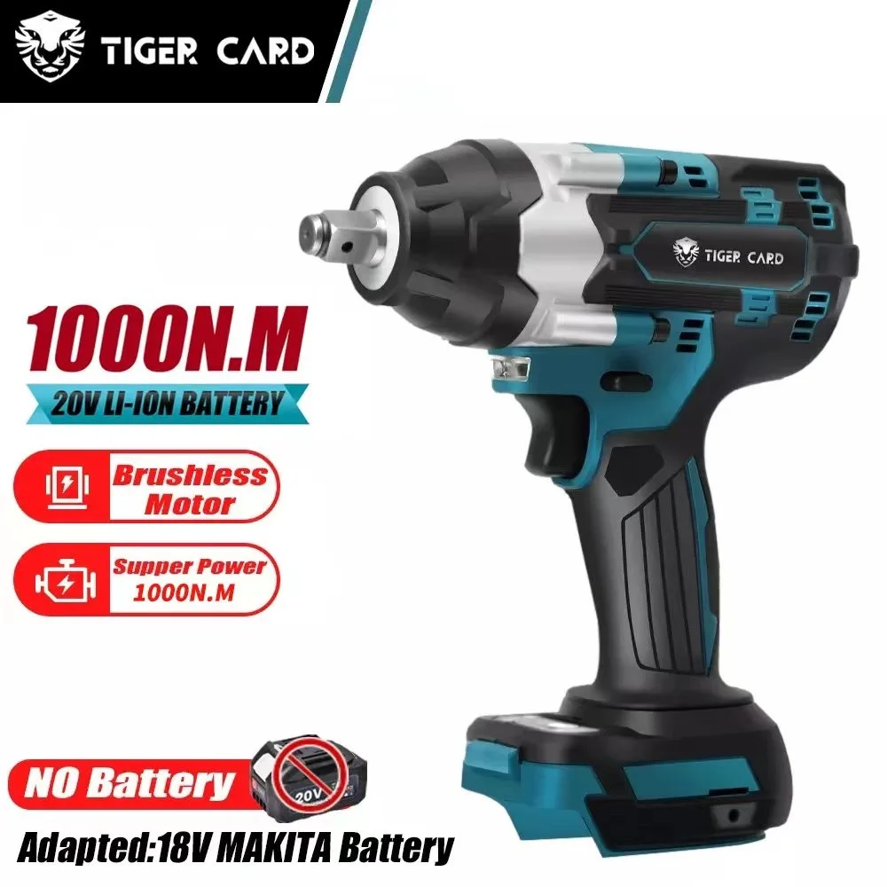 1000N.M Brushless Electric Impact Wrench 1/2" Cordless Wrench Power Tool For Makita 18V Battery
1000N.M Brushless Electric Impact Wrench 1/2" Cordless Wrench Power Tool For Makita 18V Battery