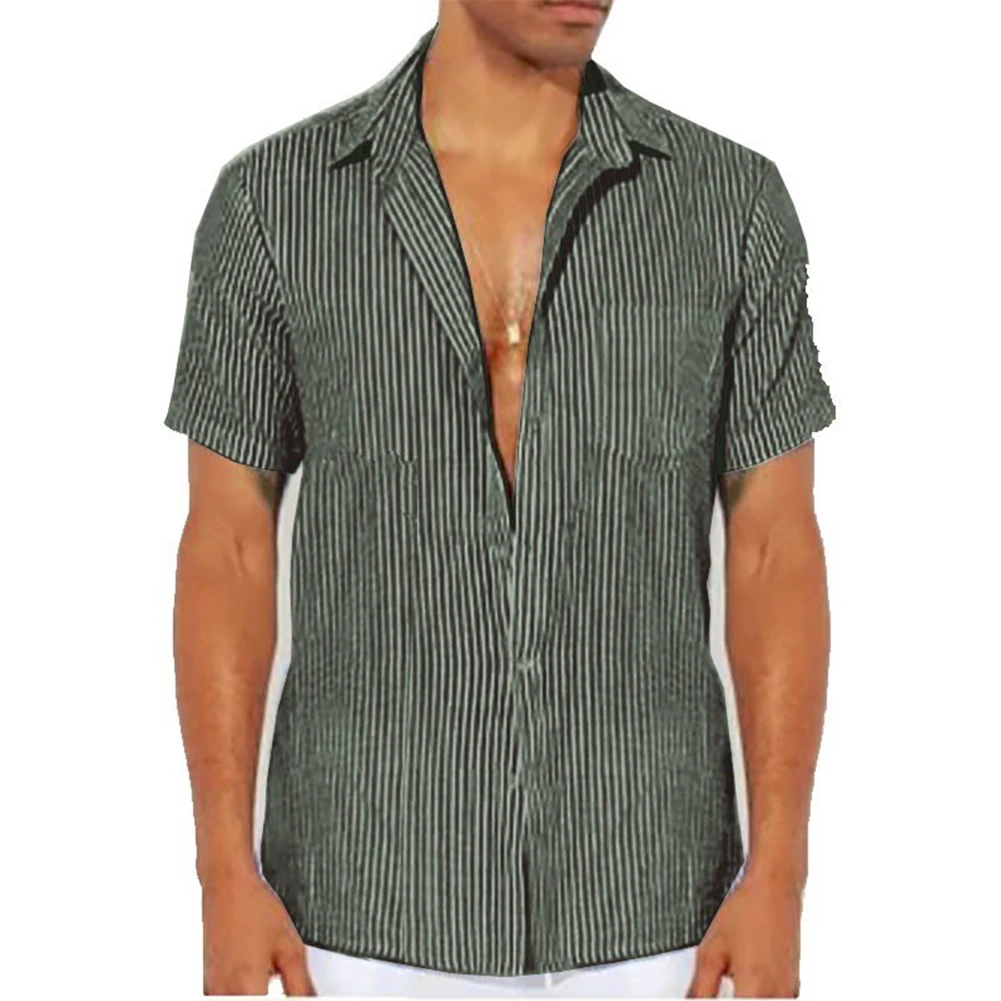 Пляжные футболки мужские рубашки L ~ 3XL Мужская рубашка из полиэстера полосатая Повседневная рубашка с воротником на пуговицах 2023
Пляжные футболки мужские рубашки L ~ 3XL Мужская рубашка из полиэстера полосатая Повседневная рубашка с воротником на пуговицах 2023