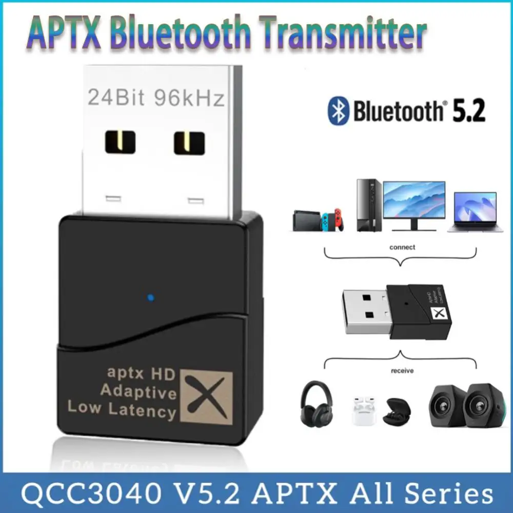 APTX QCC KB8 Bluetooth 5,2 передатчик с микрофоном 16 бит AptX LL HD адаптивный 40 мс низкая задержка беспроводной аудио адаптер ключ 2022
APTX QCC KB8 Bluetooth 5,2 передатчик с микрофоном 16 бит AptX LL HD адаптивный 40 мс низкая задержка беспроводной аудио адаптер ключ 2022