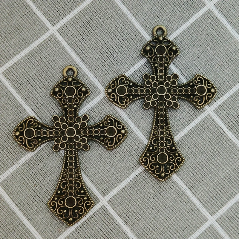 2Pcs/Lot 57x80mm Cross Charms Vintage Bronze Color Charms for Jewelry Making DIY Earrings Necklace Bracelet Keychains Pendant
2Pcs/Lot 57x80mm Cross Charms Vintage Bronze Color Charms for Jewelry Making DIY Earrings Necklace Bracelet Keychains Pendant