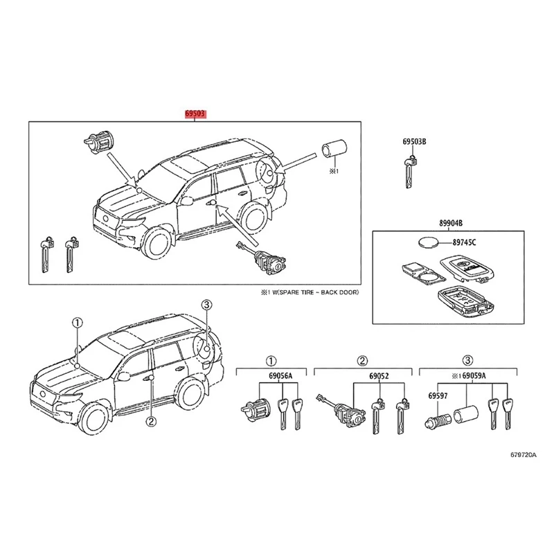 Car Ignition Lock Cylinder Door Lock Cylinder Assembly Silver For Toyota Land Cruiser Prado 2010-2019
Car Ignition Lock Cylinder Door Lock Cylinder Assembly Silver For Toyota Land Cruiser Prado 2010-2019