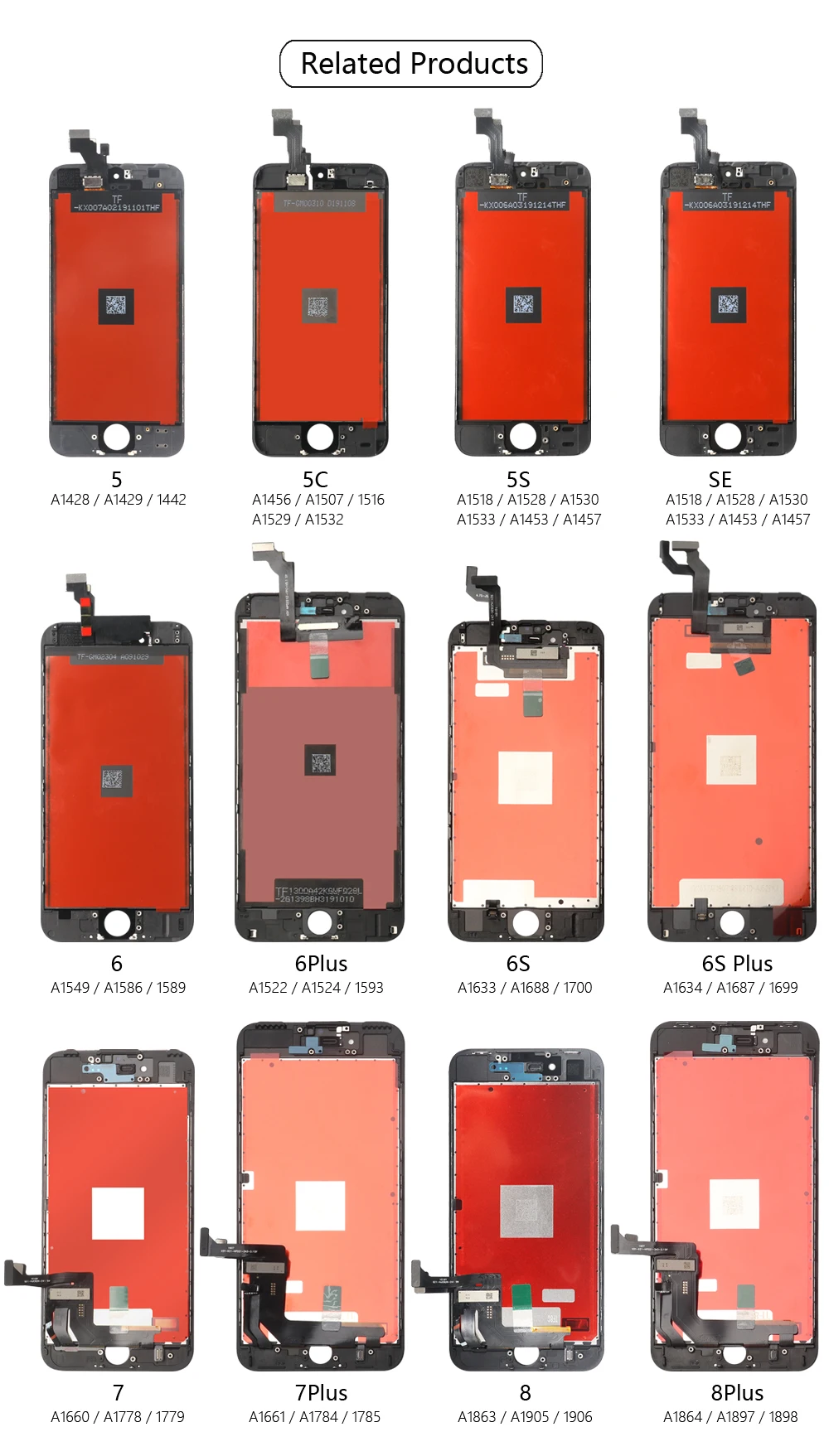 ЖК-дисплей для iPhone 6, 6 Plus, 6S Plus, 7, 7Plus, 8, 8Plus, сменный дисплей, сенсорный дигитайзер в сборе с подарком
ЖК-дисплей для iPhone 6, 6 Plus, 6S Plus, 7, 7Plus, 8, 8Plus, сменный дисплей, сенсорный дигитайзер в сборе с подарком