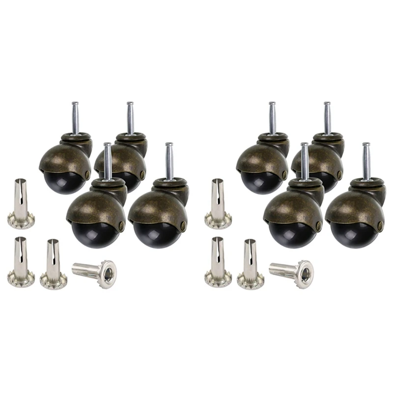 8 Pack 2 Inch Ball Caster Stem Caster Wheel With Sockets,Vintage Antique Swivel Caster For Furniture,Sofa,Chair,Cabinet
8 Pack 2 Inch Ball Caster Stem Caster Wheel With Sockets,Vintage Antique Swivel Caster For Furniture,Sofa,Chair,Cabinet