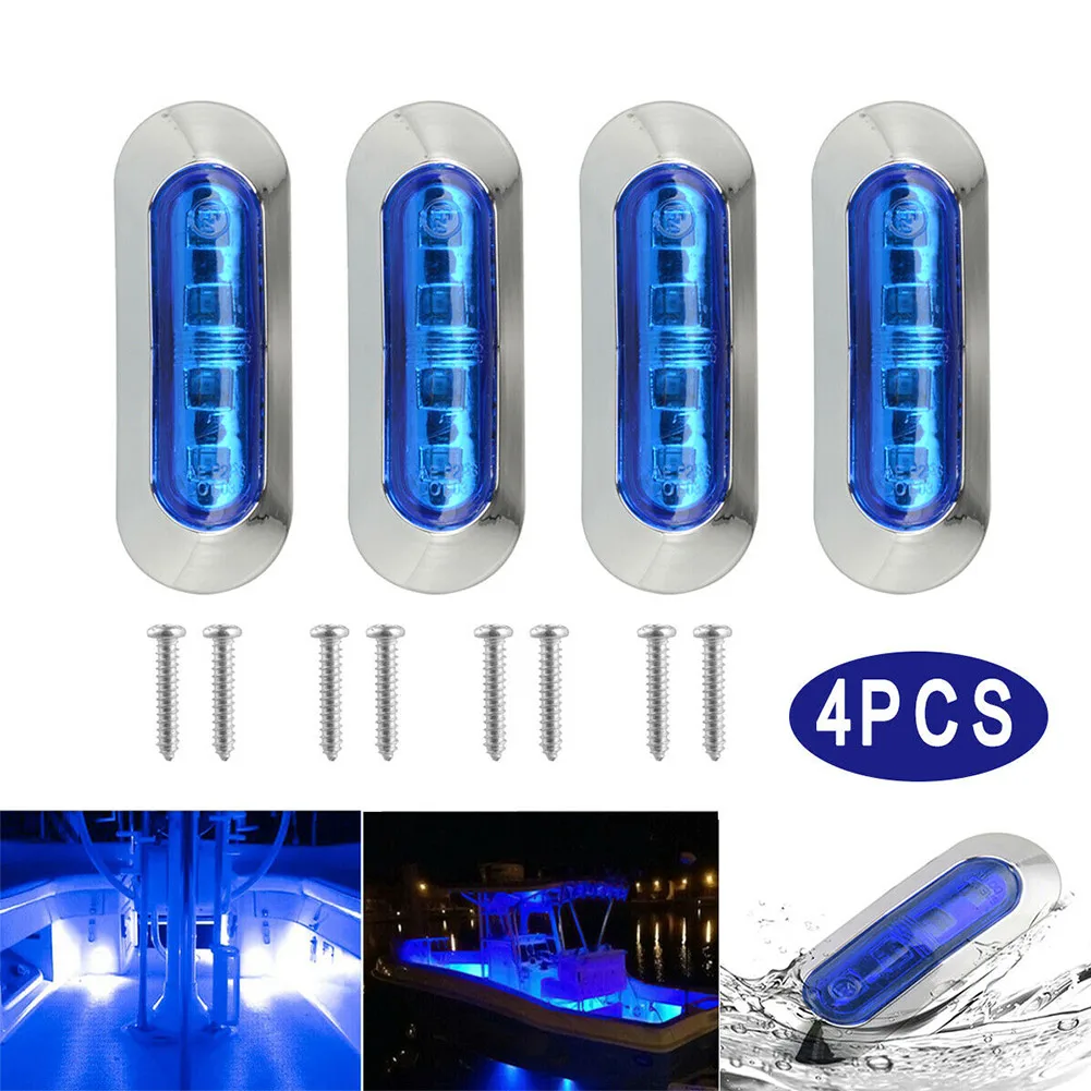 4Pcs Car Signal Light Truck Marine Boat 4 LED Blue Courtesy Lights Cabin Deck Walkway Stair Lamp Car Accessories
4Pcs Car Signal Light Truck Marine Boat 4 LED Blue Courtesy Lights Cabin Deck Walkway Stair Lamp Car Accessories