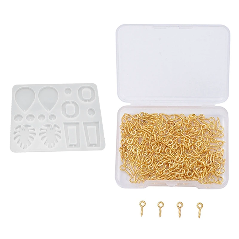 1 Set Sheep Eye Nails Screws Claw Nails Boxed Gold & 1 Pcs Handmade Dangle Earrings Silicone Mold
1 Set Sheep Eye Nails Screws Claw Nails Boxed Gold & 1 Pcs Handmade Dangle Earrings Silicone Mold