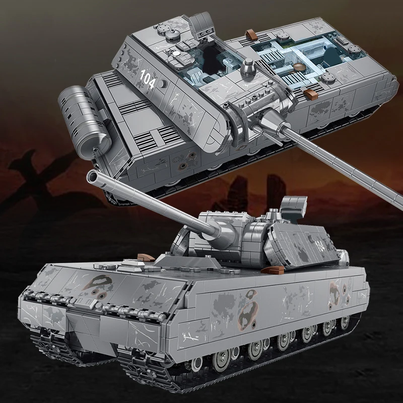 Военная серия Panzer VIII Maus немецкий тяжелый основной боевой танк, строительные блоки, армейское оружие, кирпичи «сделай сам», игрушки для детей...
Военная серия Panzer VIII Maus немецкий тяжелый основной боевой танк, строительные блоки, армейское оружие, кирпичи «сделай сам», игрушки для детей...