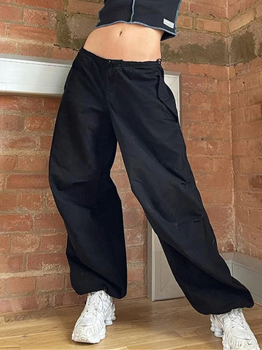 Женские свободные уличные брюки-карго на шнуровке с эластичным поясом, повседневные длинные брюки на весну и лето
Женские свободные уличные брюки-карго на шнуровке с эластичным поясом, повседневные длинные брюки на весну и лето