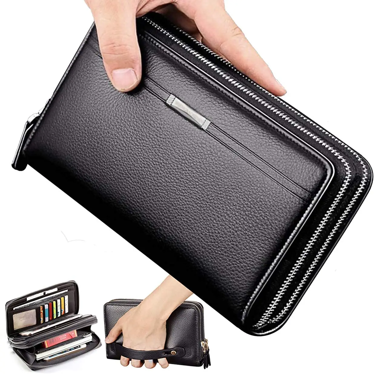 Mens Long Leather Cellphone Clutch Wallet Purse for Men Large Travel Business Hand Bag Cell Phone Holster Card Holder Case
Mens Long Leather Cellphone Clutch Wallet Purse for Men Large Travel Business Hand Bag Cell Phone Holster Card Holder Case
