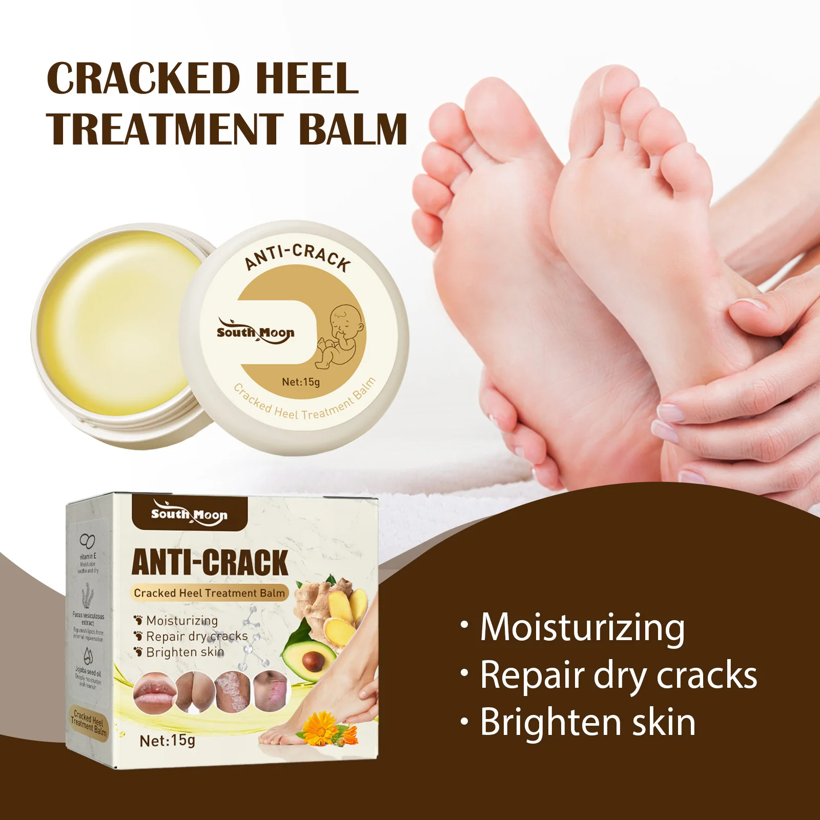 15g Lips Feet Heel Hand Cracked Care Cream Moisturizing Anti-drying Peeling Chapped Cocooing Repair Brighten Skin Dropshipping
15g Lips Feet Heel Hand Cracked Care Cream Moisturizing Anti-drying Peeling Chapped Cocooing Repair Brighten Skin Dropshipping