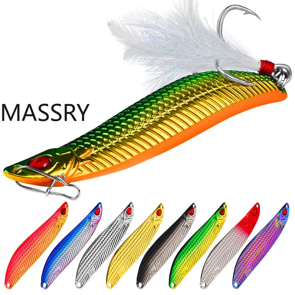 Metal BaMetal Bait Long Throw Bait Iron Plate Spoon Type Leech Sequin Feather Blood Trough Hook Metal Bass Bait 7/10/15/20g
Metal BaMetal Bait Long Throw Bait Iron Plate Spoon Type Leech Sequin Feather Blood Trough Hook Metal Bass Bait 7/10/15/20g