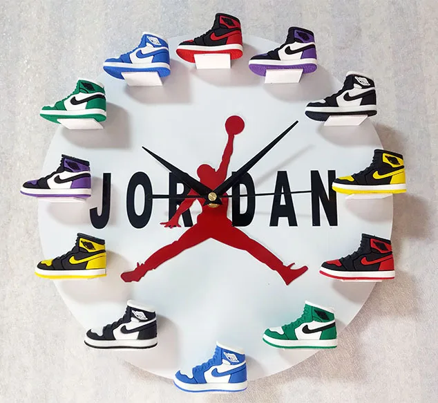 AJ Wall Clock 3D Sneaker Shoe Mold Aj1-12 Generation Clock 30cm Wall Clock Living Room Decoration Modern Design Home Decor
AJ Wall Clock 3D Sneaker Shoe Mold Aj1-12 Generation Clock 30cm Wall Clock Living Room Decoration Modern Design Home Decor