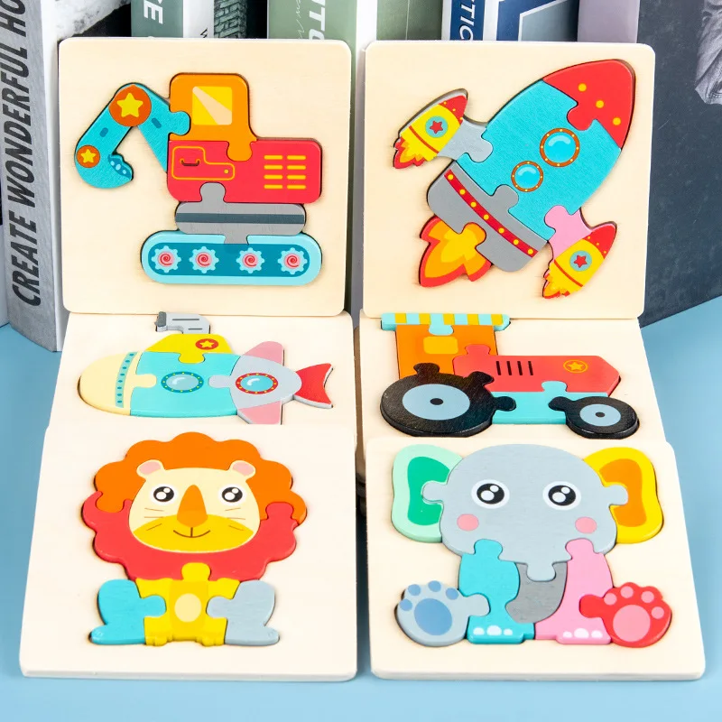 3D Wooden Puzzle Baby Cartoon Animals Jigsaw Puzzles Shape Matching Game Montessori Early Educational Toys for Children Gifts
3D Wooden Puzzle Baby Cartoon Animals Jigsaw Puzzles Shape Matching Game Montessori Early Educational Toys for Children Gifts