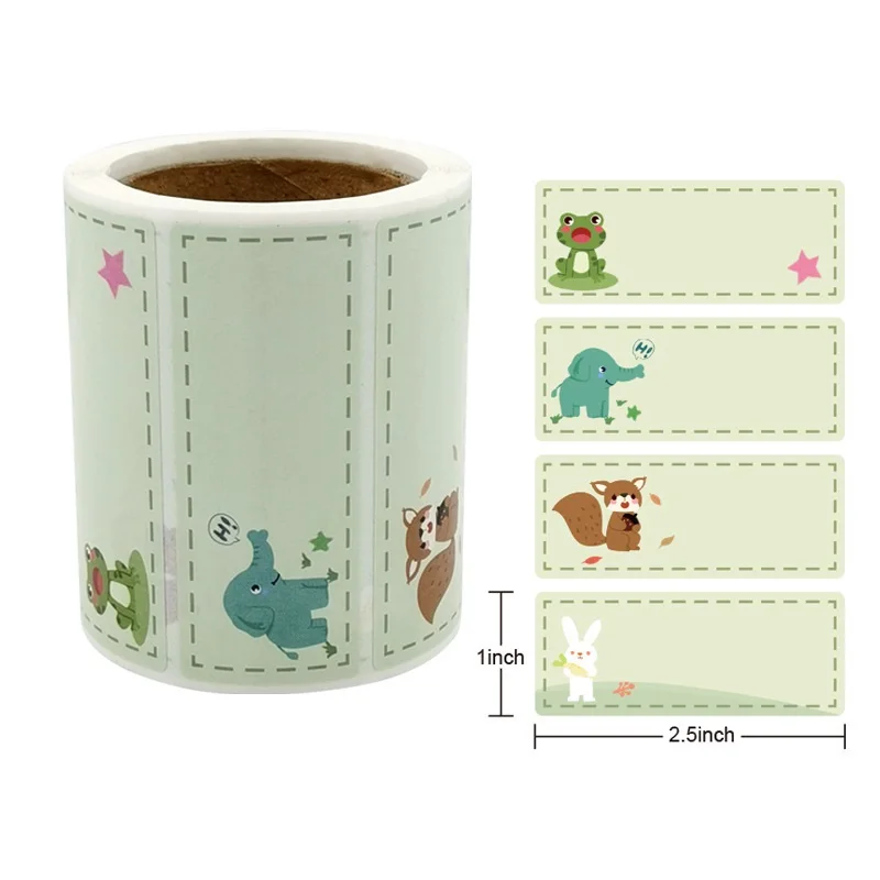 1*2.5inch Name Stickers 250pcs/Roll Cartoon Animals 4 Designs Adhesive Sealing Labels Tags Scrapbooking Decor Stationery Sticker
1*2.5inch Name Stickers 250pcs/Roll Cartoon Animals 4 Designs Adhesive Sealing Labels Tags Scrapbooking Decor Stationery Sticker