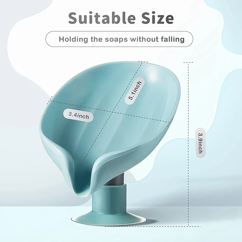 2 Piece Soap Dish Holder Self Draining Soap Holder Leaf Shape Bar Soap Holder Soap Saver With Suction Cup For Bathroom
2 Piece Soap Dish Holder Self Draining Soap Holder Leaf Shape Bar Soap Holder Soap Saver With Suction Cup For Bathroom
