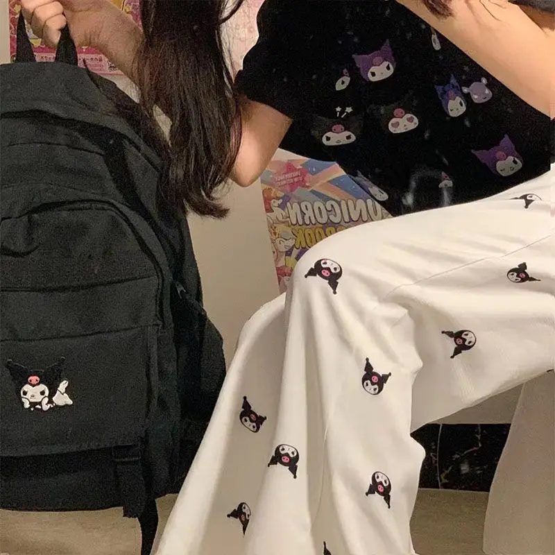 Милая кавайная Пижама Sanrio, женские брюки с широкими штанинами Kuromi, Новинка весна-лето 2022, свободные высококачественные повседневные брюки, ...
Милая кавайная Пижама Sanrio, женские брюки с широкими штанинами Kuromi, Новинка весна-лето 2022, свободные высококачественные повседневные брюки, ...