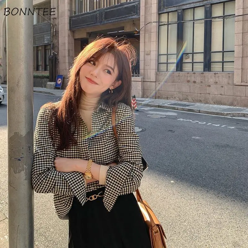 Блузка женская в шотландскую клетку, базовая винтажная простая уличная одежда, Модный повседневный Топ в стиле BF OOTD, шикарный стиль в стиле ... 
Блузка женская в шотландскую клетку, базовая винтажная простая уличная одежда, Модный повседневный Топ в стиле BF OOTD, шикарный стиль в стиле ...